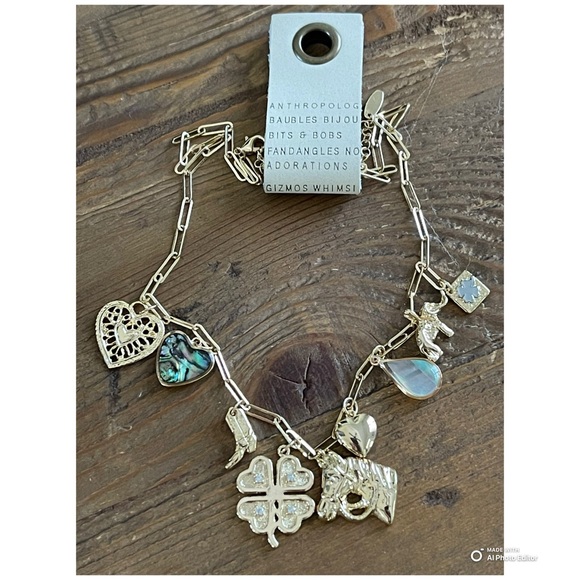 Anthropologie Mixed Charms Good Luck Charms Necklace - Picture 1 of 6